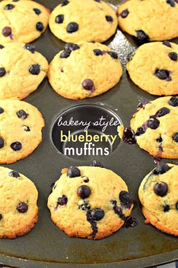 bakery style blueberry muffins