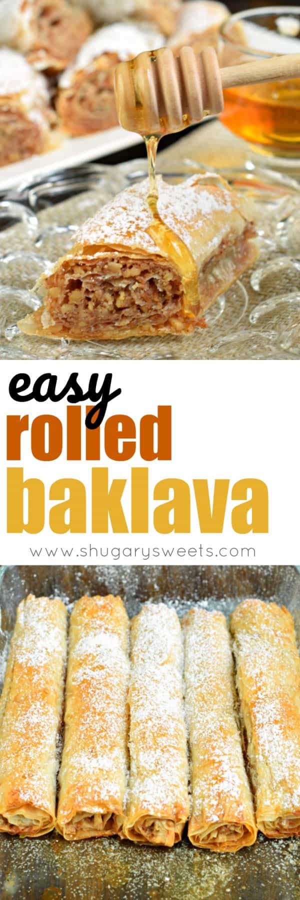 Sweet and flaky, this easy, rolled Russian Baklava will melt in your mouth! Phyllo dough, nuts, and sugar never tasted so good!