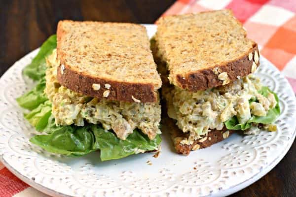 This tasty, Copycat Chick-fil-A Chicken Salad sandwich is made with breaded chicken, pickle relish, celery, eggs, and mayo. What's not to love about this iconic salad?