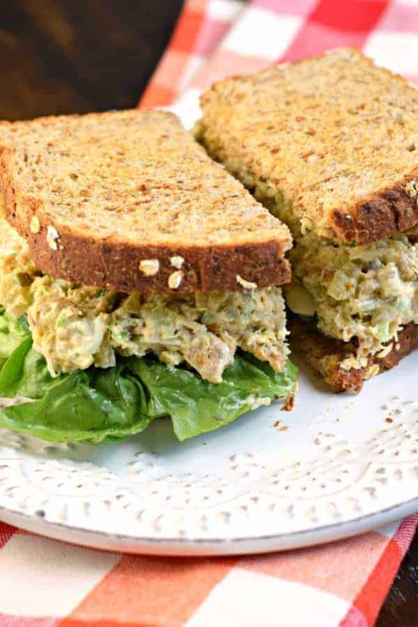 This tasty, Copycat Chick-fil-A Chicken Salad sandwich is made with breaded chicken, pickle relish, celery, eggs, and mayo. What's not to love about this iconic salad?