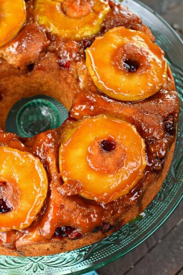 Welcome Fall with this Apple Cranberry Upside Bundt Cake recipe. Move over pineapple cake, there's a new twist to a classic recipe just in time for the holidays!