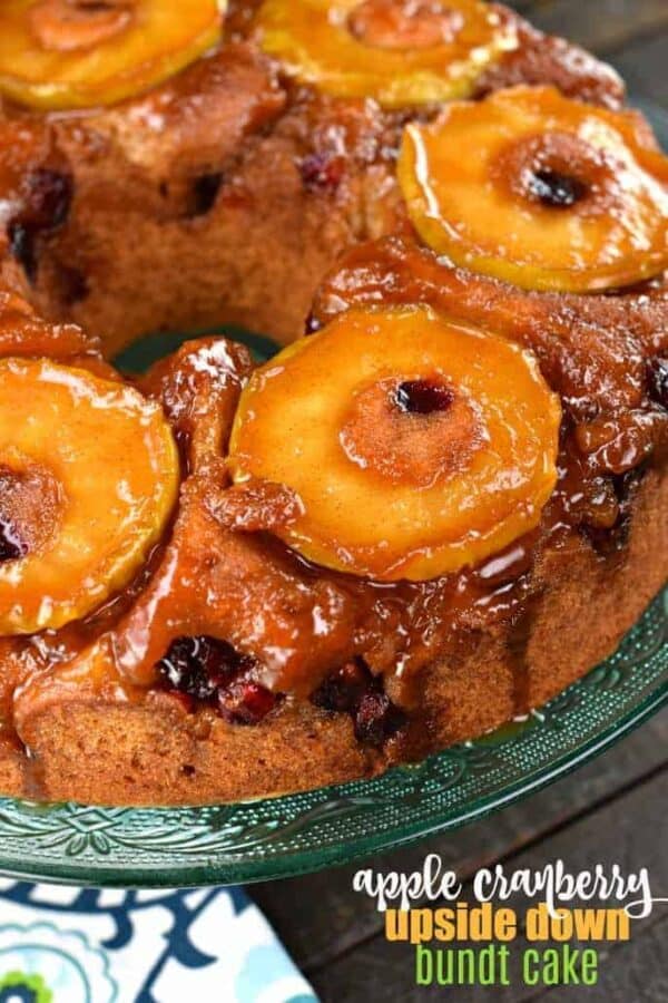 Welcome Fall with this Apple Cranberry Upside Bundt Cake recipe. Move over pineapple cake, there's a new twist to a classic recipe just in time for the holidays!