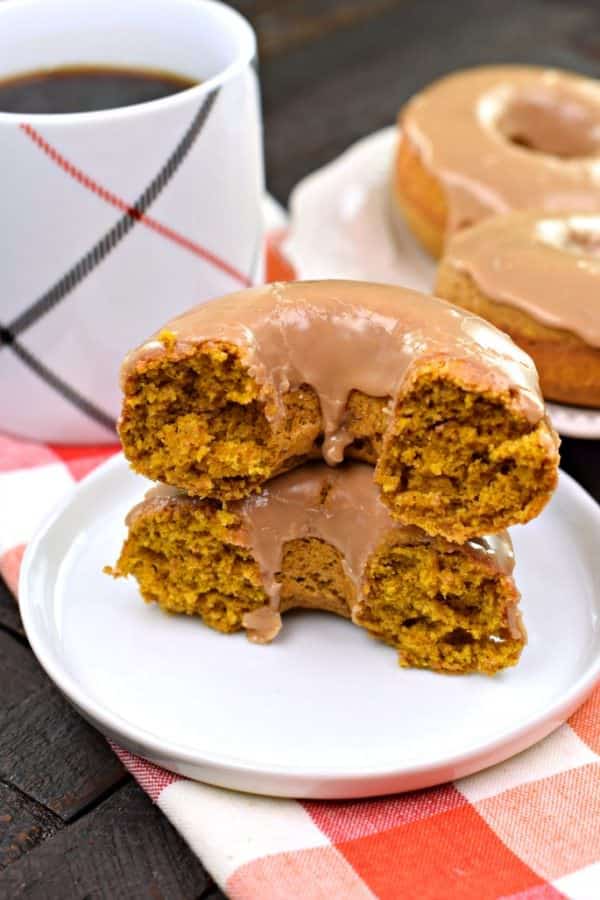 Soft pumpkin donuts topped with a maple glaze are exactly how I want to celebrate a fall morning. Bake a batch of Maple Glazed Pumpkin Donuts today!