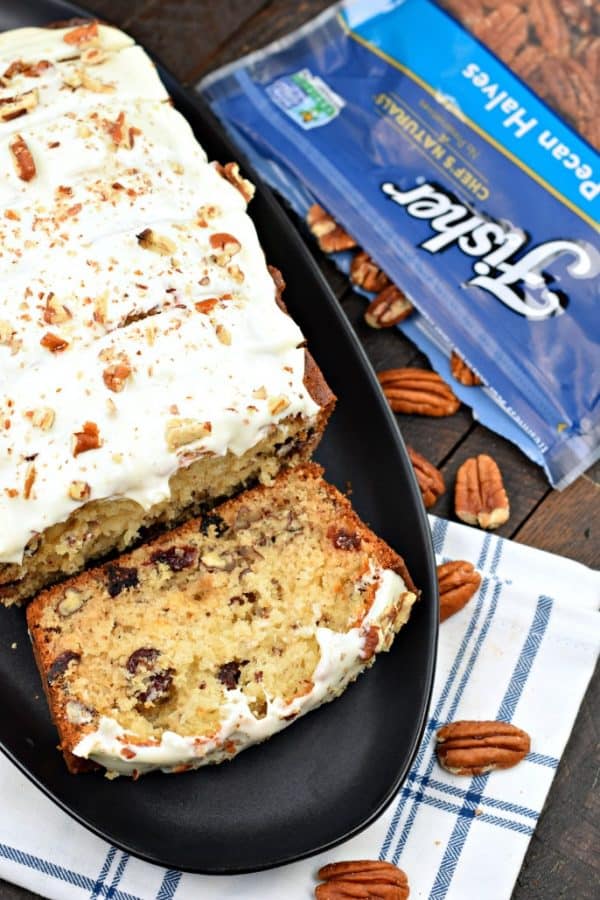 White Chocolate Cranberry Pecan Bread #quickbread #thinkfisher #sponsored @fishernutsbrand