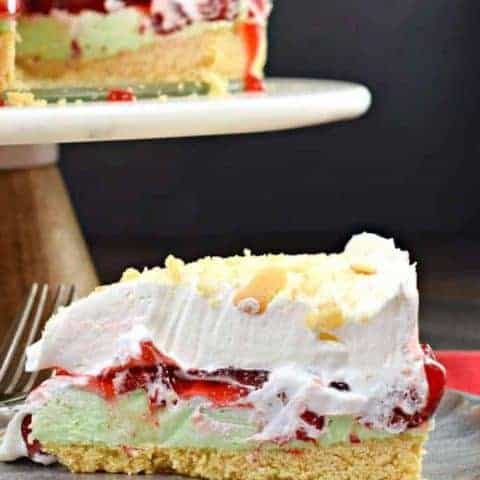 Pistachio Cherry Cheesecake