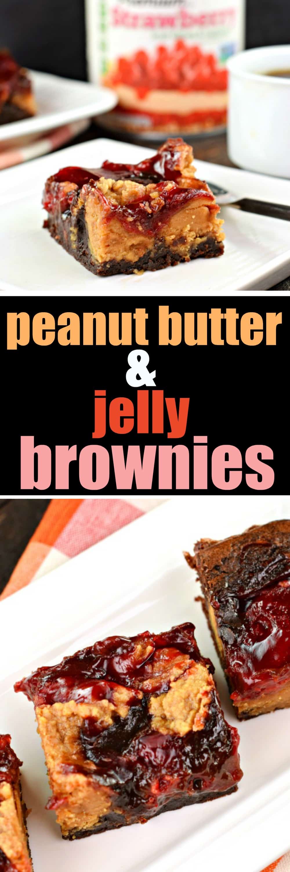 Peanut Butter and Jelly Brownies Shugary Sweets