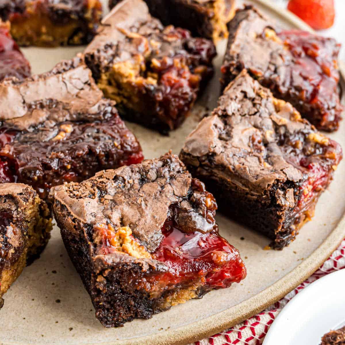 Peanut Butter and Jelly Brownies Recipe