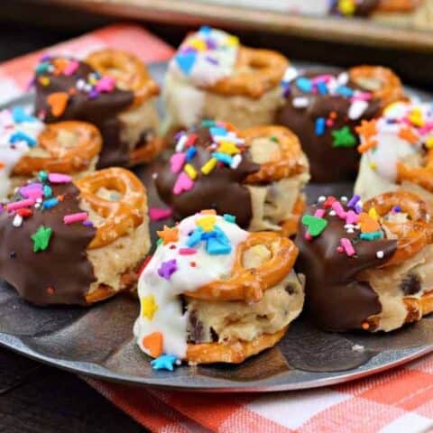 Cookie Dough Pretzel Bites