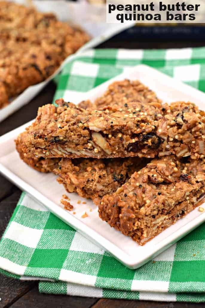 Peanut Butter Quinoa Protein Bars Shugary Sweets