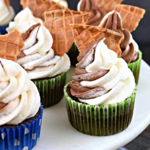 Chocolate Vanilla Swirl Cupcakes