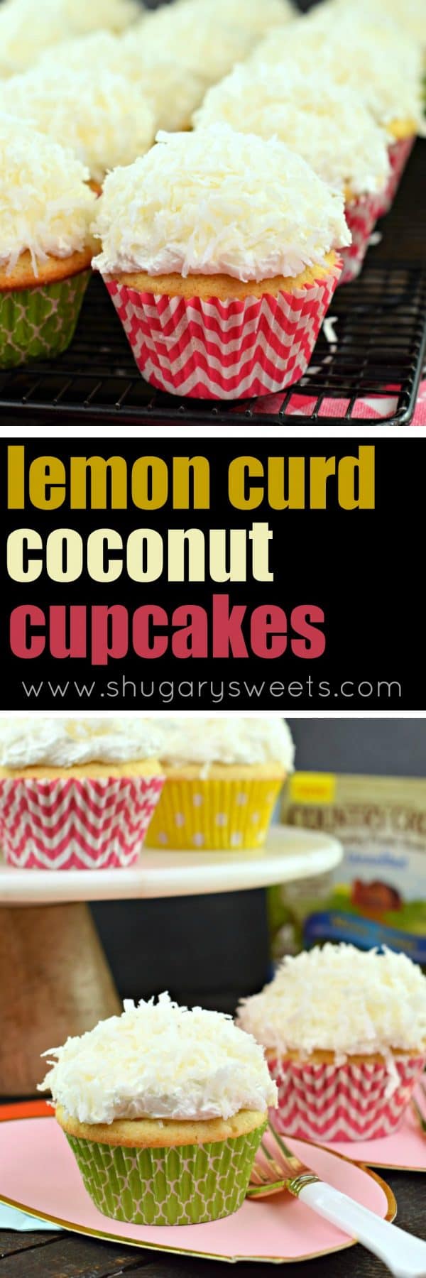lemon coconut cupcakes collage photo