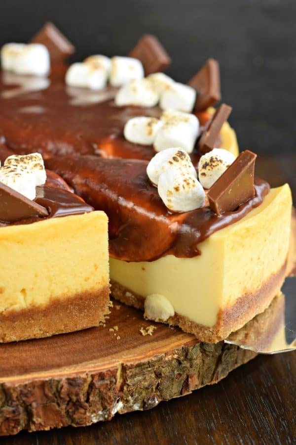 S'mores Cheesecake with ganache