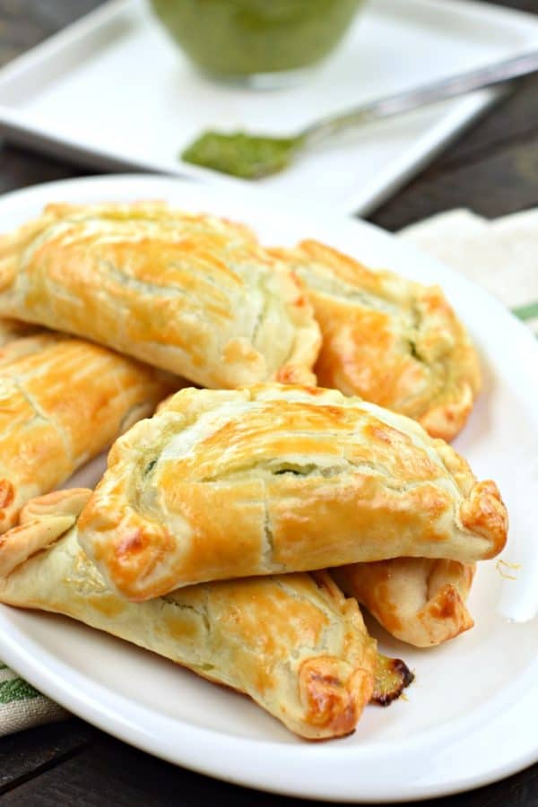 Spinach and Ricotta Cheese Empanadas on plate
