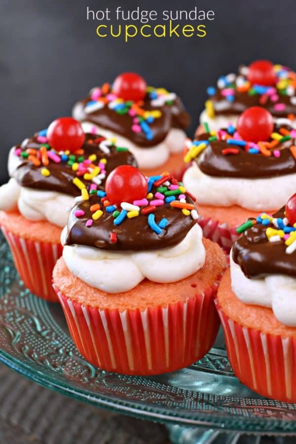 Hot Fudge Sundae Cupcakes