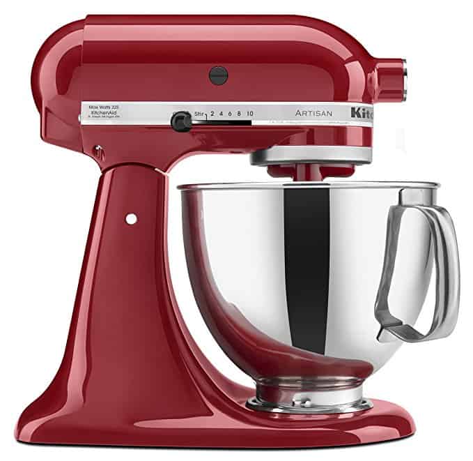 KitchenAid KSM150PSER Artisan Tilt-Head Stand Mixer with Pouring Shield, 5-Quart, Empire Red