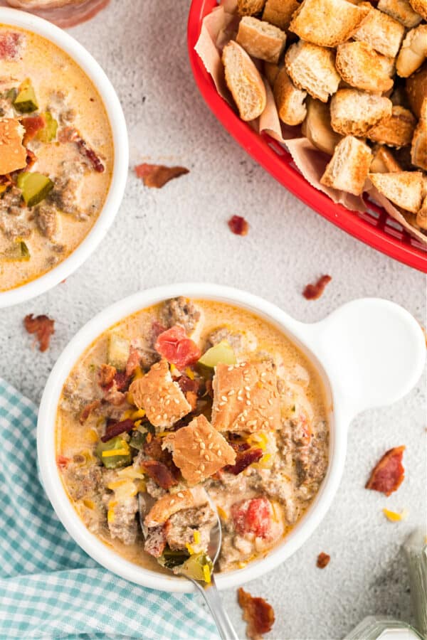 Bacon Cheeseburger Soup Recipe Shugary Sweets