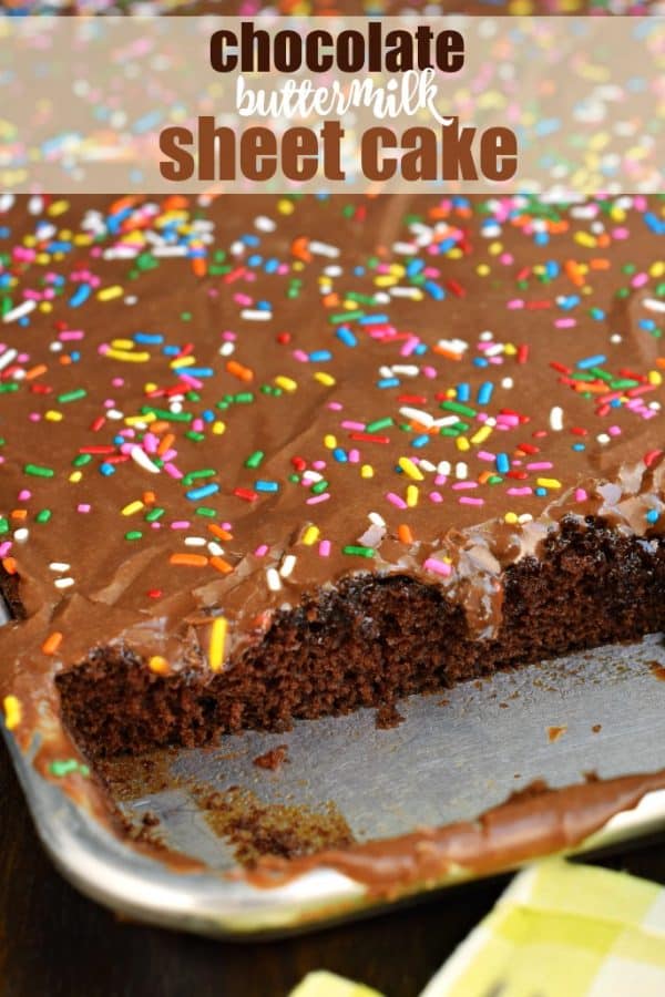 Easy Chocolate Buttermilk Sheet Cake Recipe Easy Chocolate Buttermilk Sheet Cake Recipe