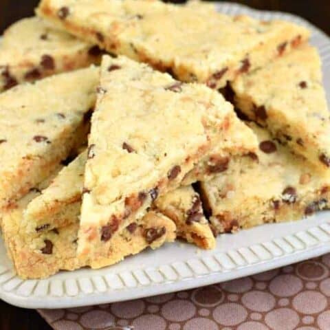 Chocolate Chip Toffee Shortbread Cookies