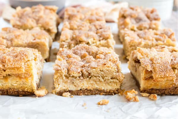 Snickerdoodle Cheesecake Bars Recipe - Shugary Sweets