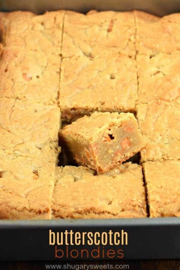 thick and chewy brown sugar butterscotch blondies