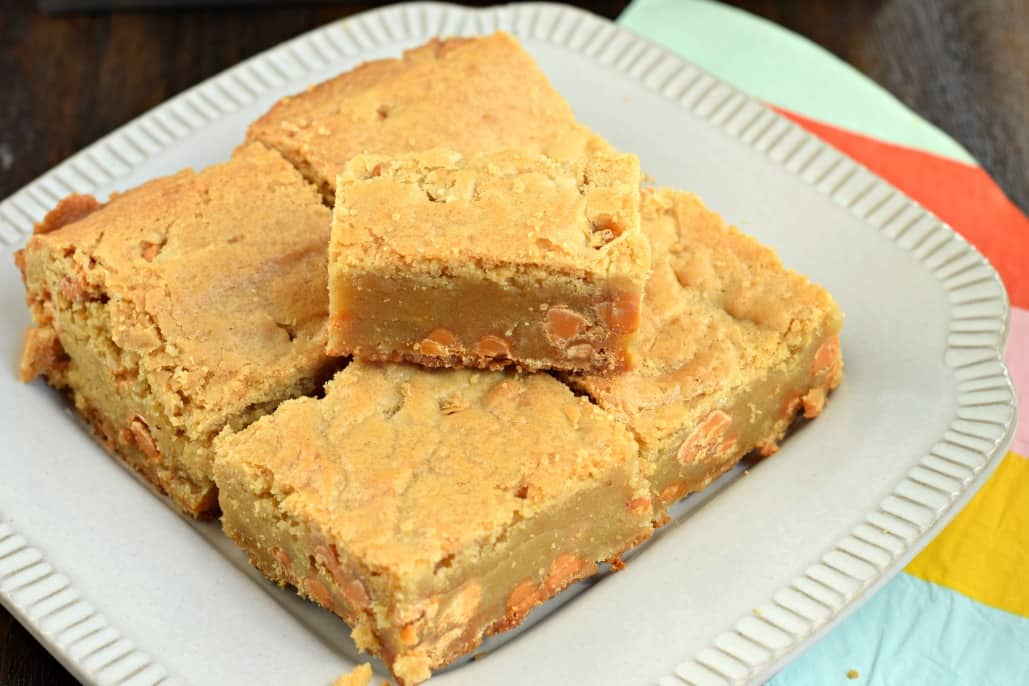 Chewy and delicious, these brown sugar Butterscotch Blondies are the perfect dessert!