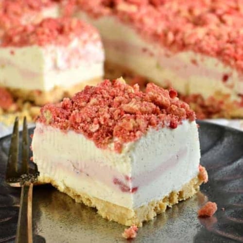 Easy No Bake Strawberry Shortcake Ice Cream Bars Recipe