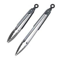 DRAGONN Premium Sturdy 12-inch and 9-inch Stainless-steel Locking Kitchen Tongs, Set of 2