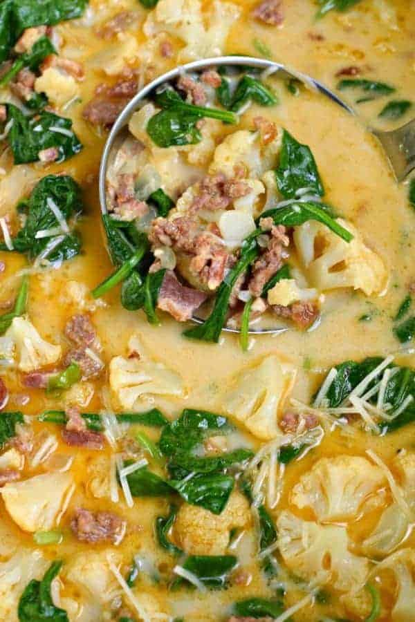 Easy Low Carb Keto Zuppa Toscana Soup Recipe