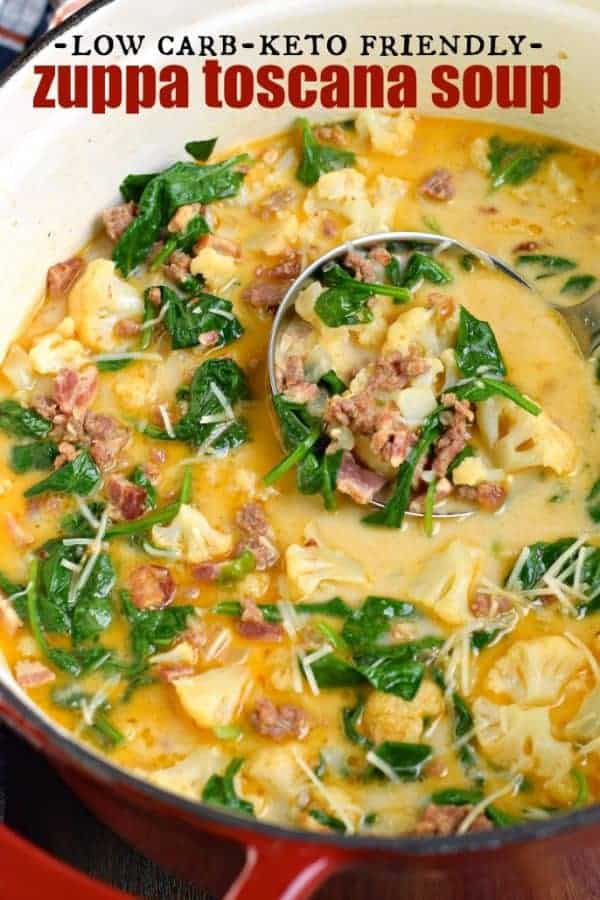 Easy Low Carb Keto Zuppa Toscana Soup Recipe