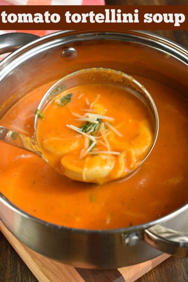 Delicious, homemade Roasted Tomato Tortellini Soup recipe. You'll love this restaurant quality soup that's full of flavor and easy to make!