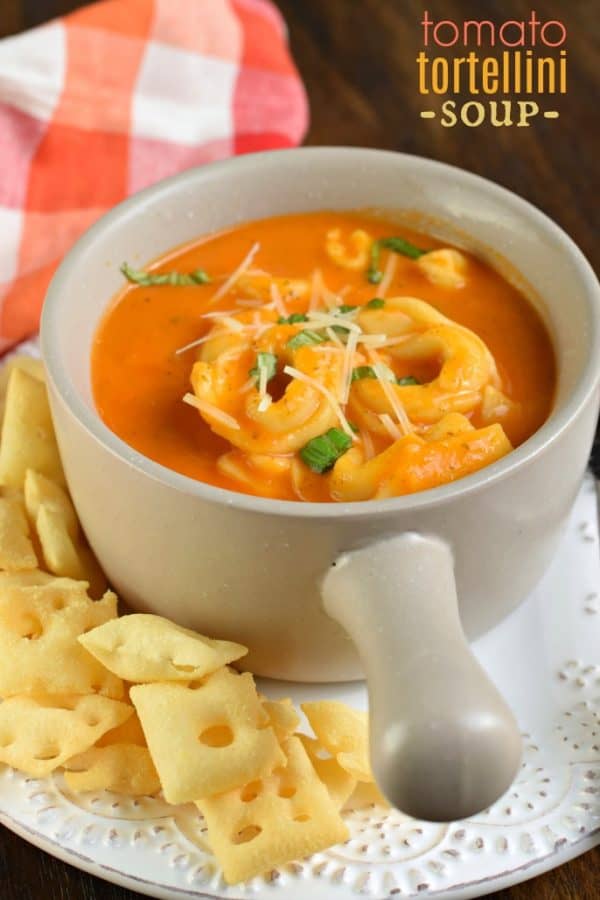 Delicious, homemade Roasted Tomato Tortellini Soup recipe. You'll love this restaurant quality soup that's full of flavor and easy to make!