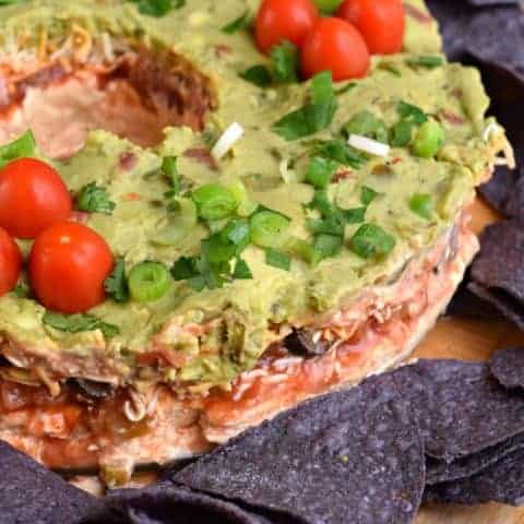 Wreath Layered Taco Dip