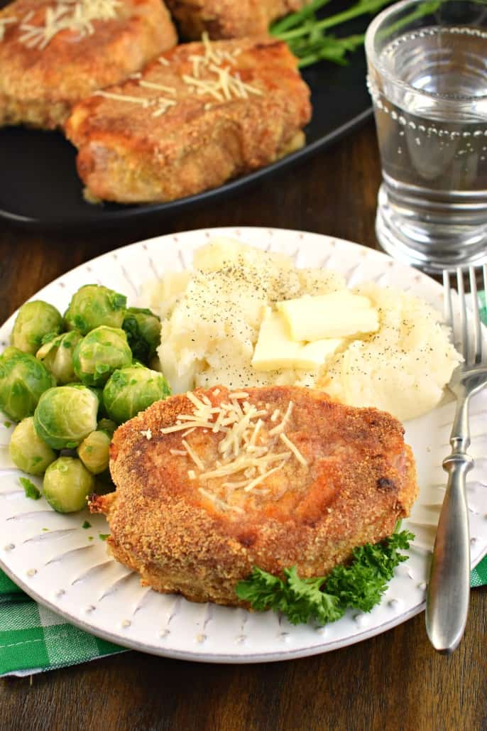 Oven Baked Parmesan Pork Chops recipe, moist, juicy pork chops for dinner!