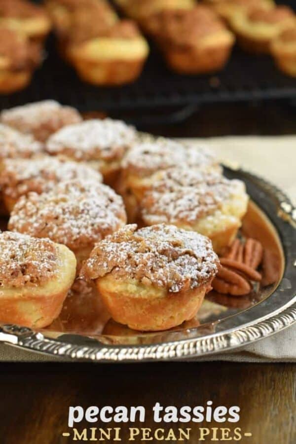 Pecan Tassies: mini pecan pie cookies, buttery, delicious, and easy!