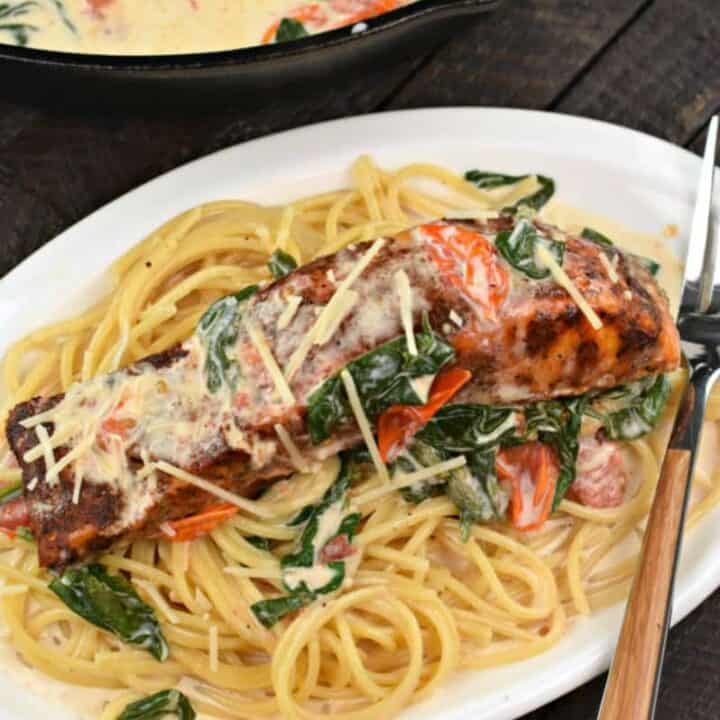 Blackened Salmon Pasta