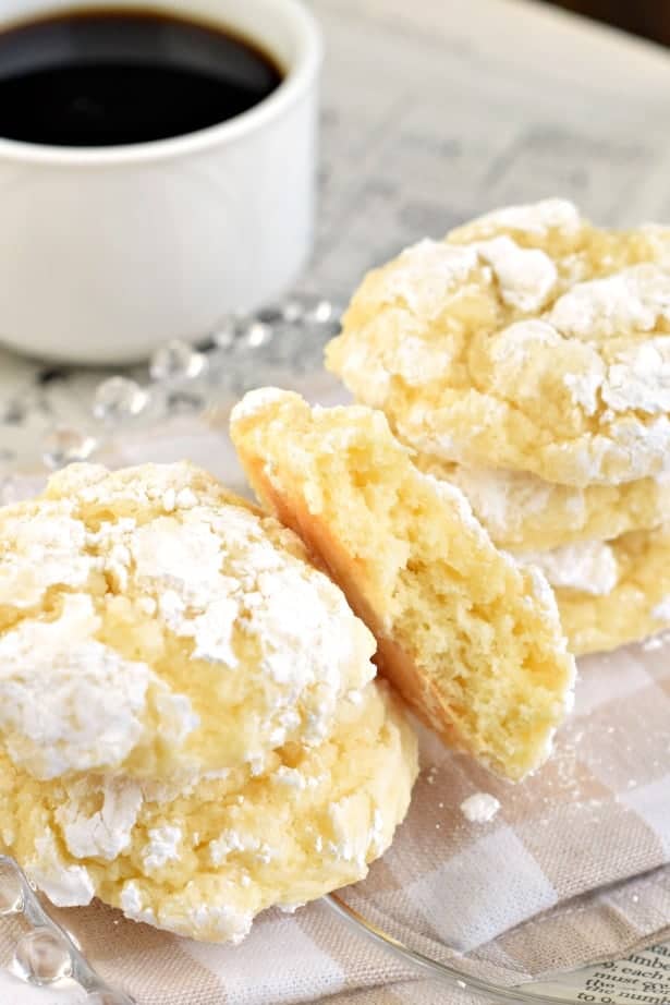 Easy Gooey Butter Cookies Recipe (no cake mix needed)