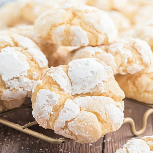 Thick, moist, and flavorful describe these delicious Gooey Butter Cookies. Made from scratch, but I've got a cake mix option if you're in a pinch!