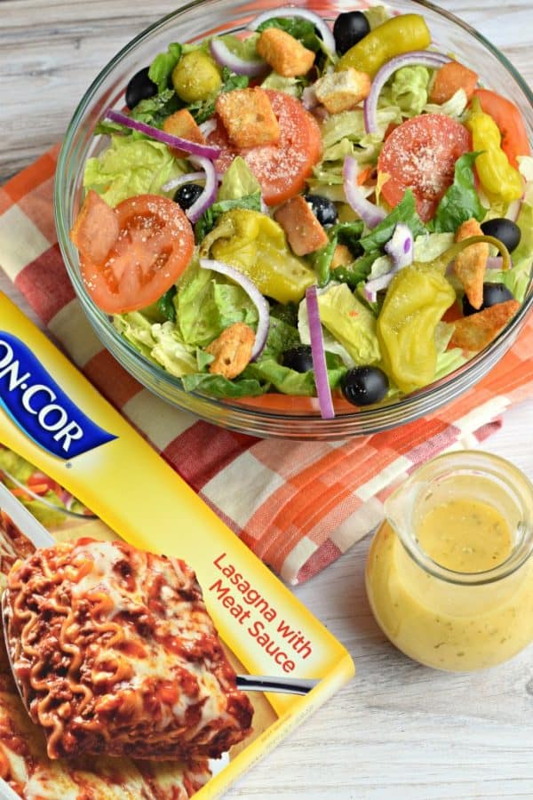 This Italian Salad is loaded with fresh flavor and the homemade Italian Dressing is zesty and flavorful! The perfect pairing to your weeknight meal.