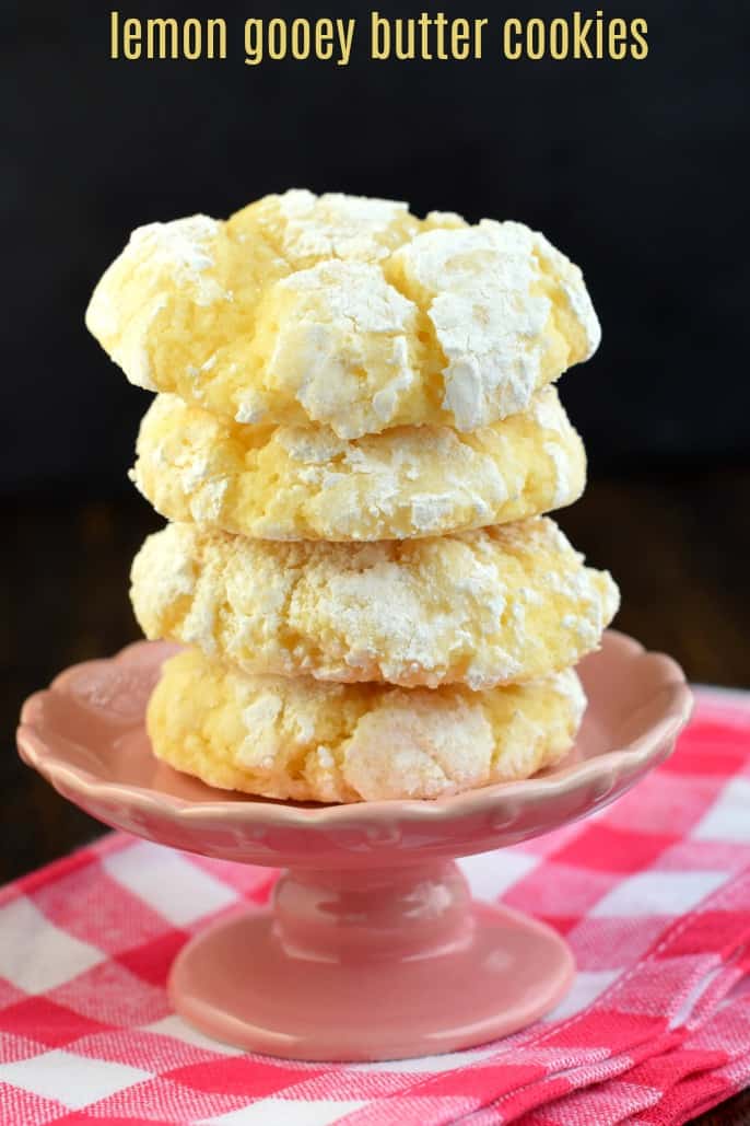 Lemon butter cookies stack