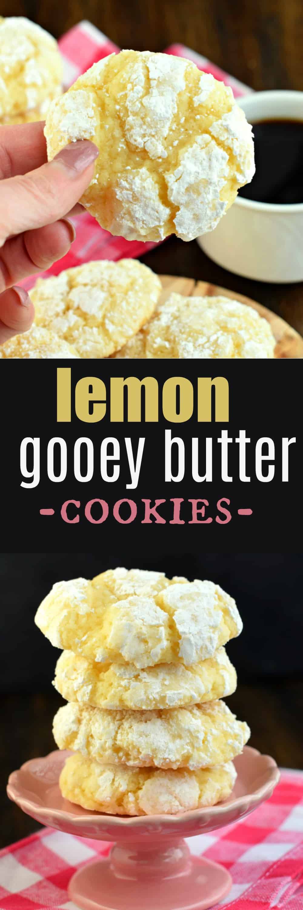 Easy Lemon Gooey Butter Cookies Recipe {no cake mix needed}