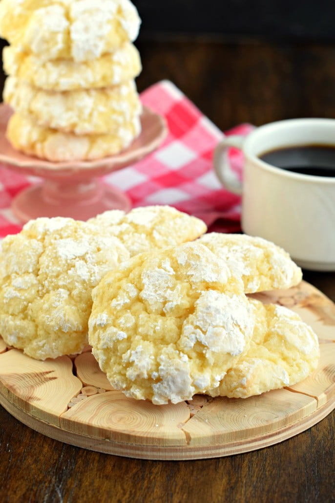 Easy Lemon Gooey Butter Cookies Recipe {no cake mix needed}