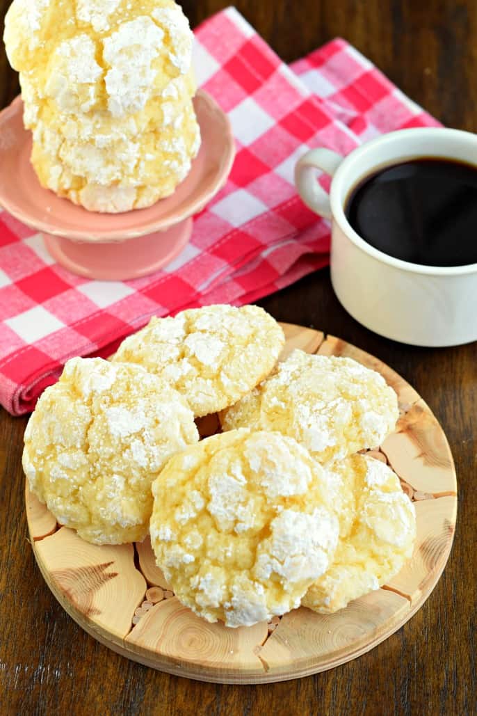 Easy Lemon Gooey Butter Cookies Recipe no cake mix needed