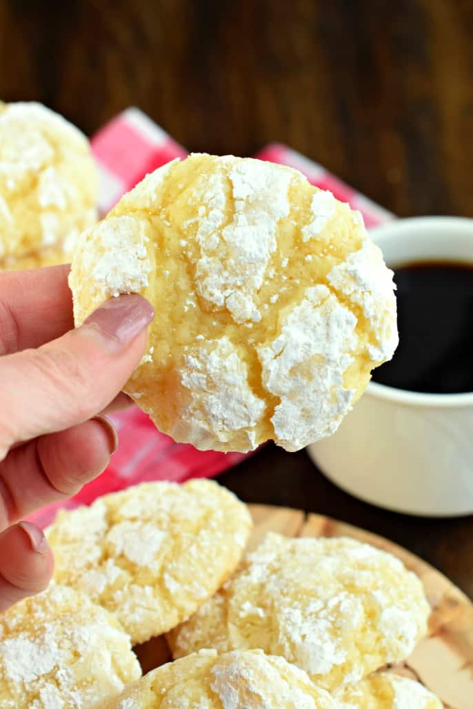 Easy Lemon Gooey Butter Cookies Recipe {no cake mix needed}