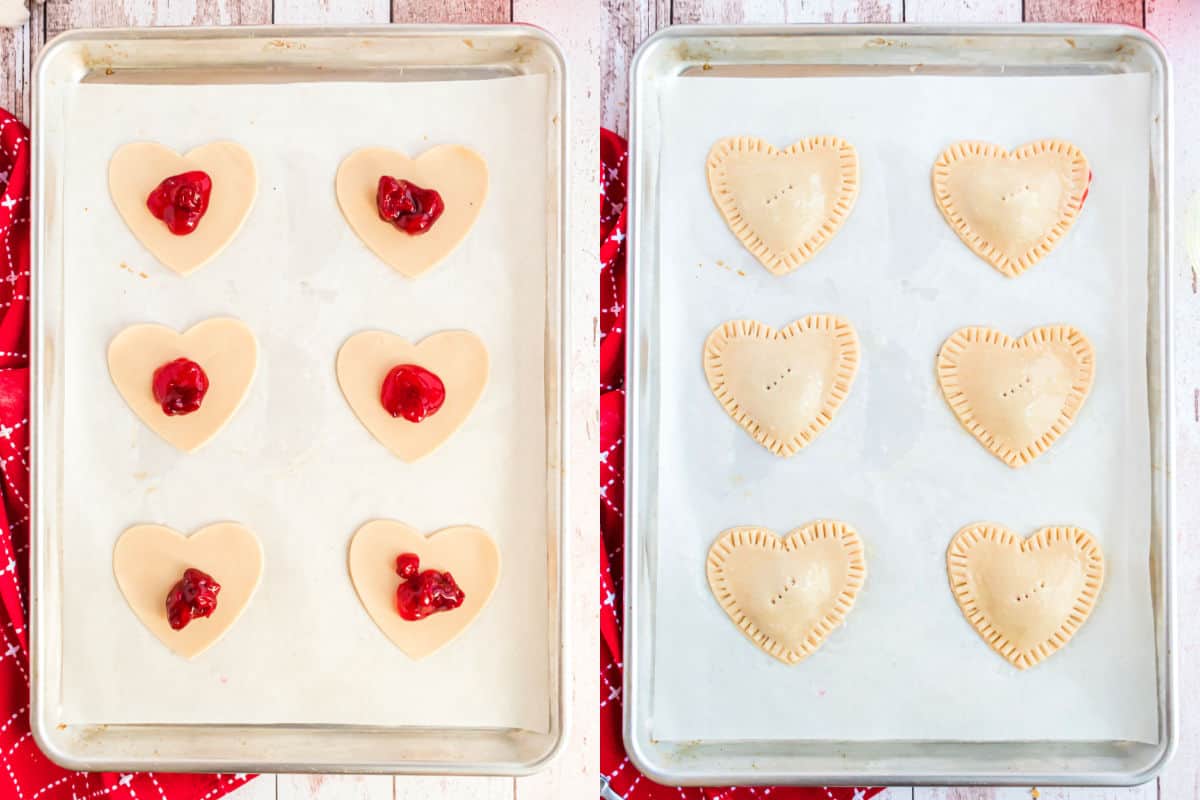 How to make heart shaped hand pies.