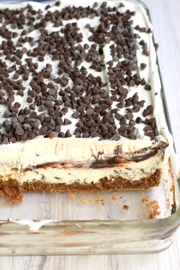 Easy No Bake Chocolate Chip Cookie Lasagna Recipe