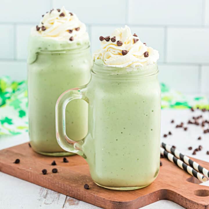 Skip the drive-thru and make homemade Shamrock Milkshakes instead! This Skinny Shamrock Shake recipe is thick, creamy and minty with a fraction of the calories of the original.