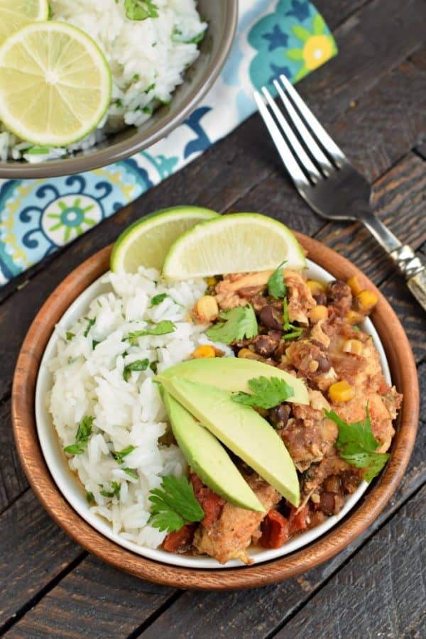 Cilantro Lime Chicken made in the crockpot or as a freezer meal is packed with flavor! You're family is going to love this dinner, you're going to love how easy it is to prepare!