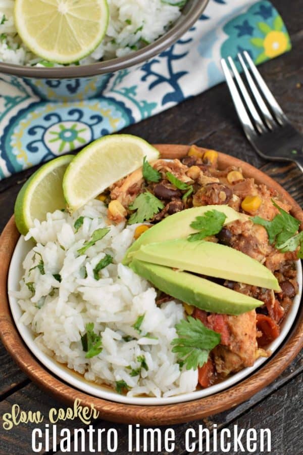 Cilantro Lime Chicken made in the crockpot or as a freezer meal is packed with flavor! You're family is going to love this dinner, you're going to love how easy it is to prepare!