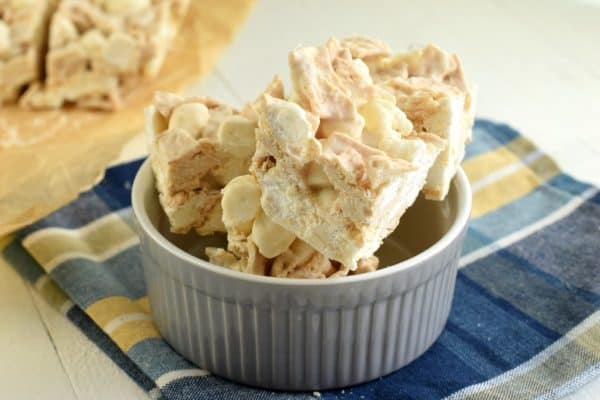 Easy No Bake Churro Bars with only 3 ingredients. Perfect for any time of year!