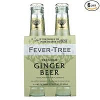 Fever Tree Premium Ginger Beer Soda, 6.8 Fluid Ounce - 4 per pack - 6 packs per case.